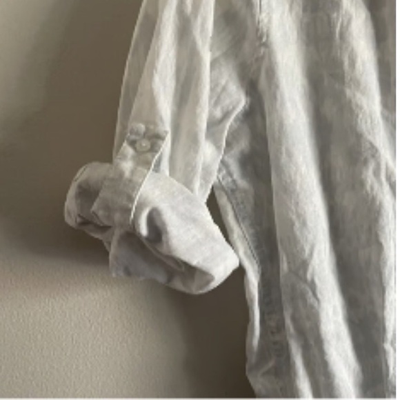 ⭐️Victoria's Secret,Ikat Tie-Dye Boho Romper,Soft Linen & Cotton Blend,Button-Up - Picture 9 of 16